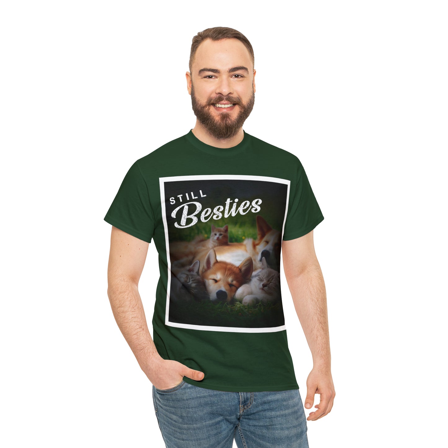 "Still Besties" - Autism Love Language - Dogs & Cats T-Shirt