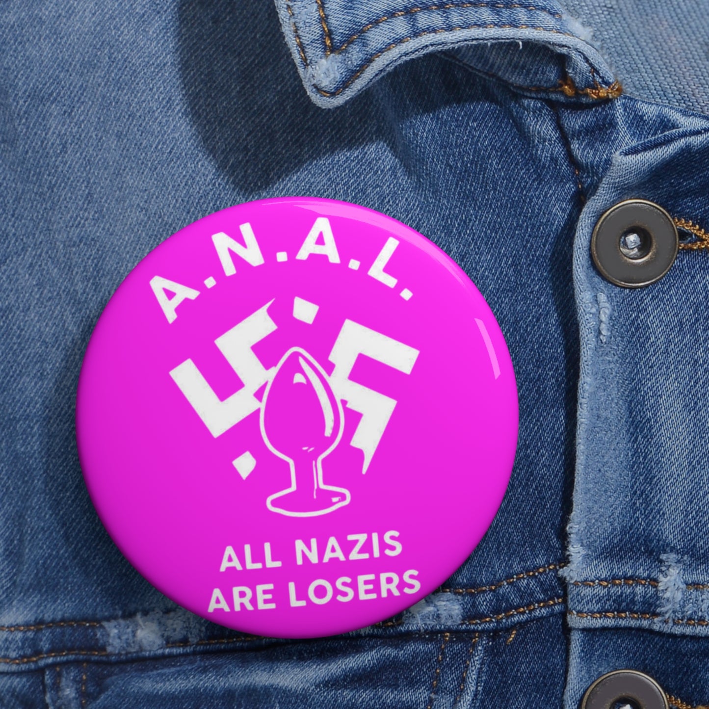 All Nazis Are Losers - pink
