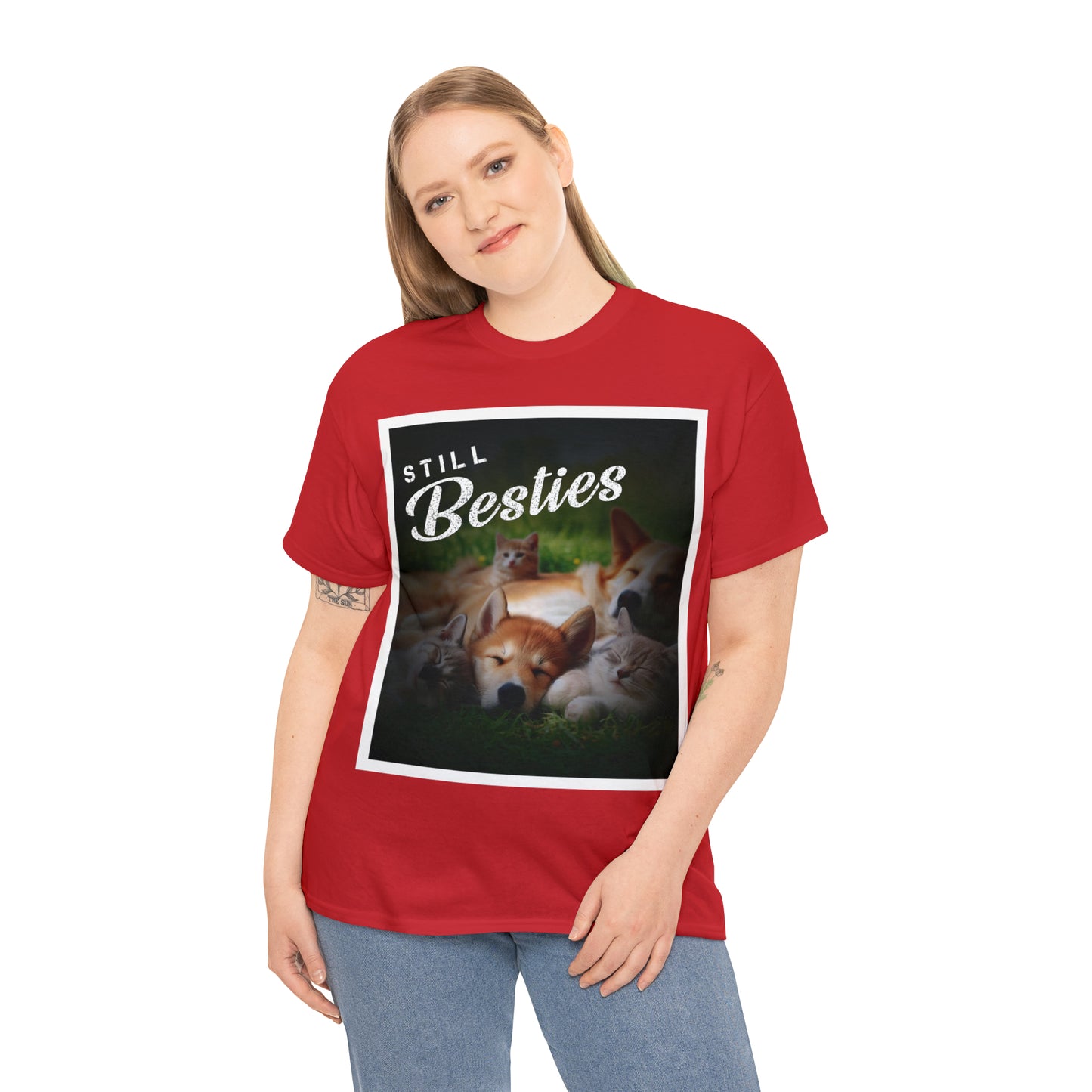 "Still Besties" - Autism Love Language - Dogs & Cats T-Shirt