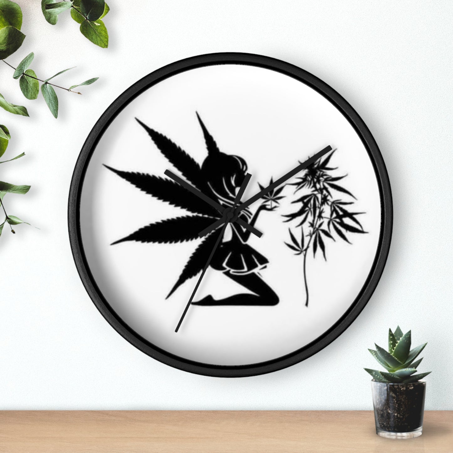 Weed Fairy Wall Clock