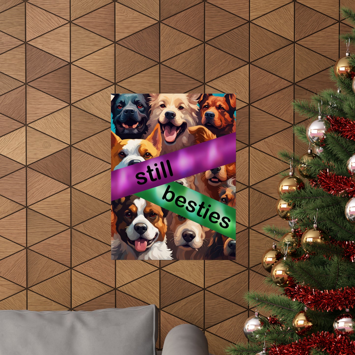 "STILL BESTIES" - Autism Love Language - Dogs Matte Vertical Posters