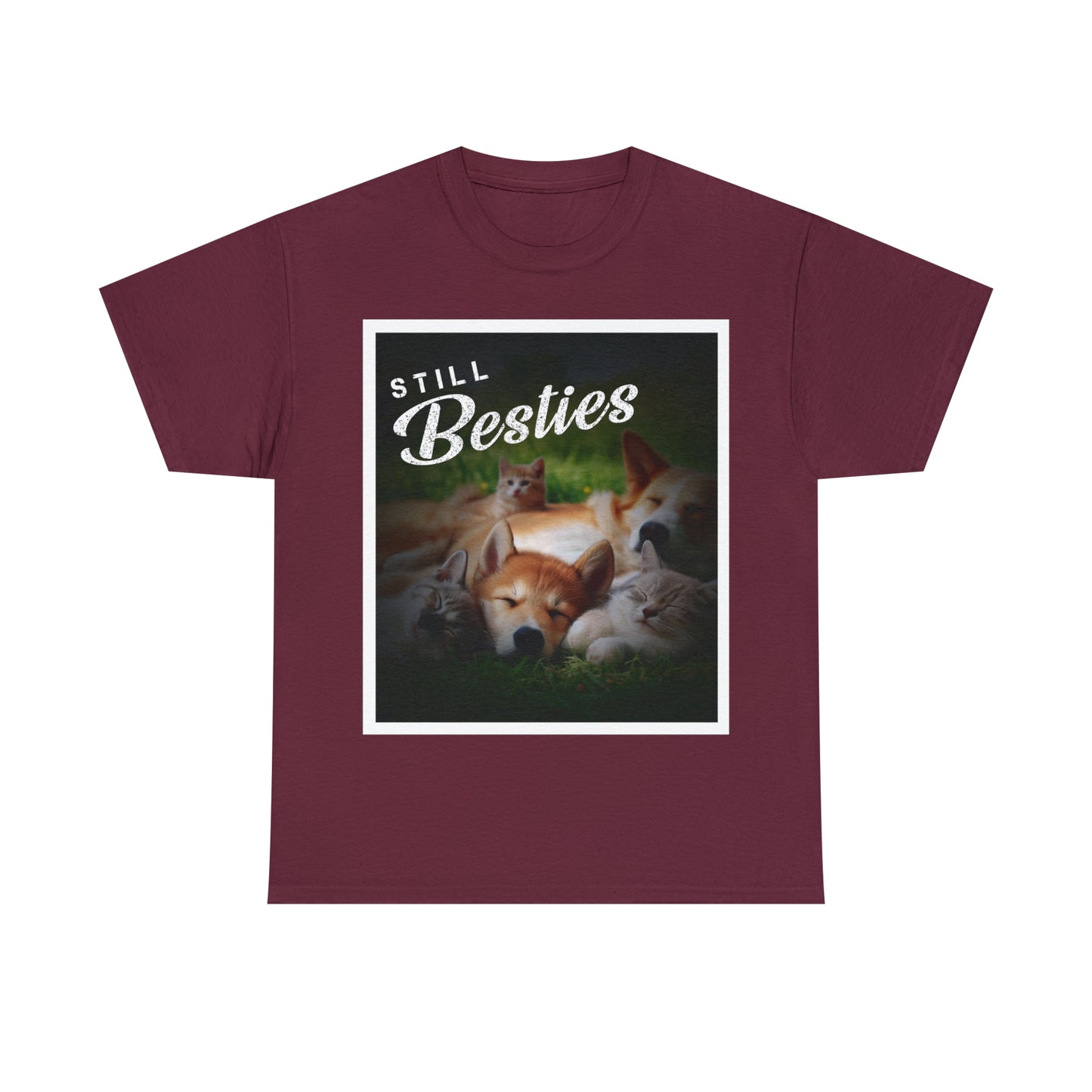 "Still Besties" - Autism Love Language - Dogs & Cats T-Shirt