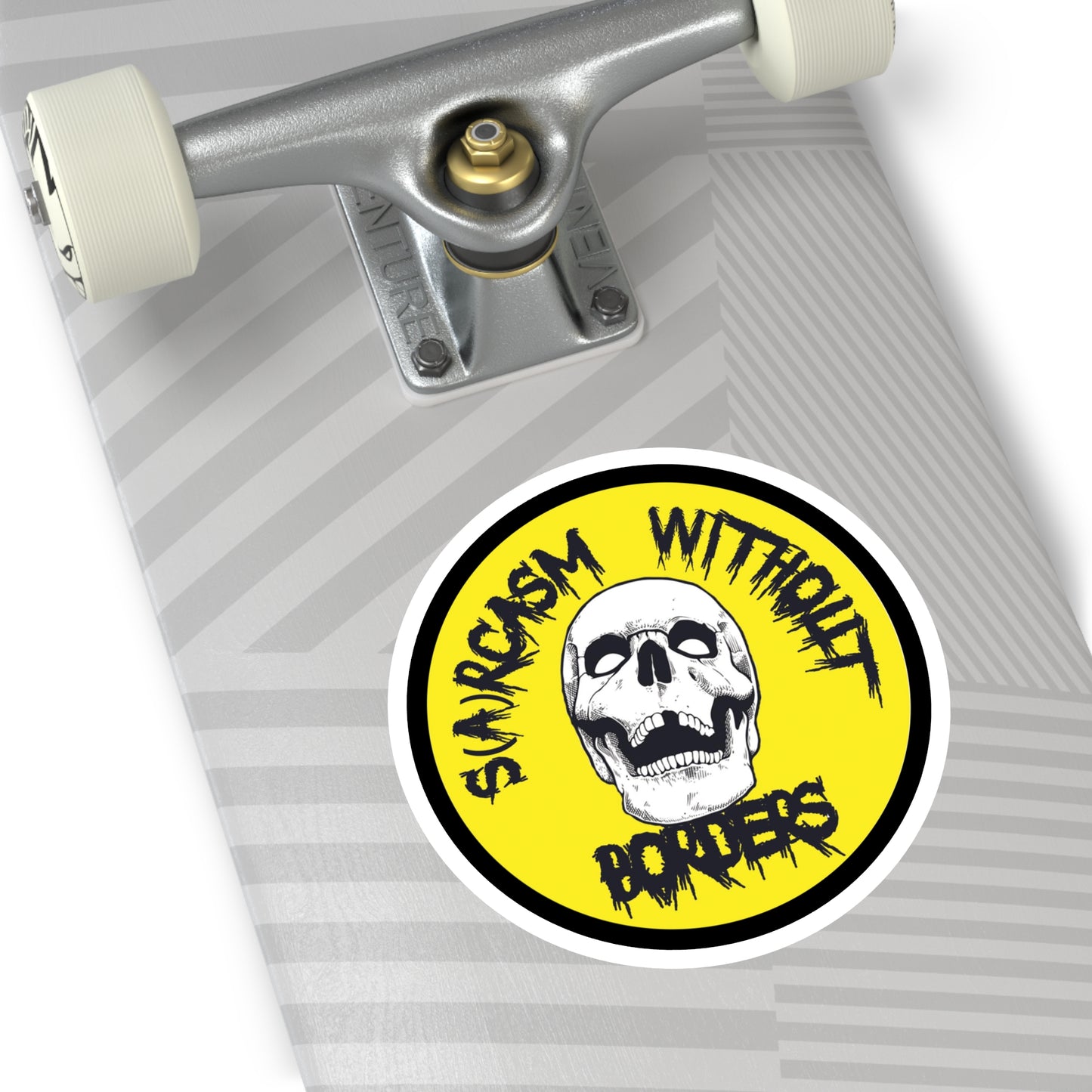 SARCASM WITHOUT BORDERS Round Stickers