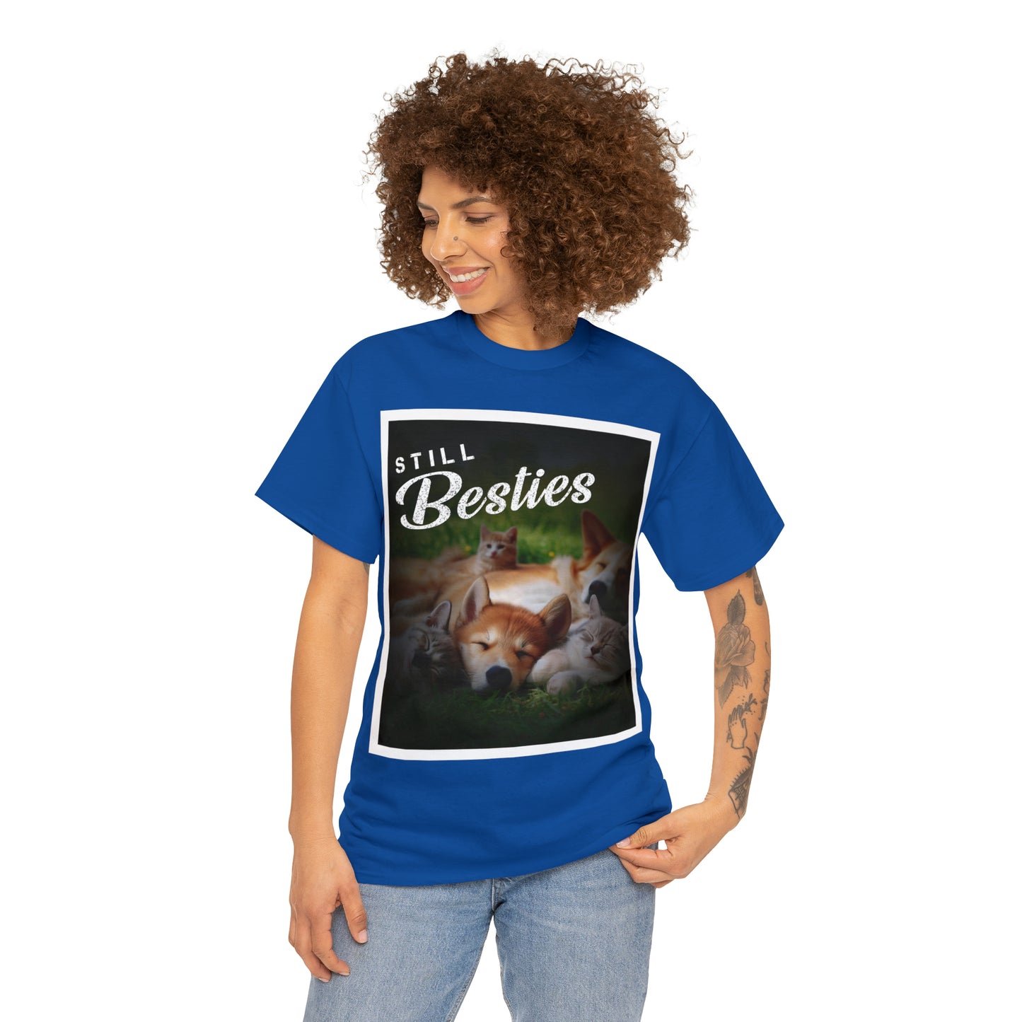 "Still Besties" - Autism Love Language - Dogs & Cats T-Shirt