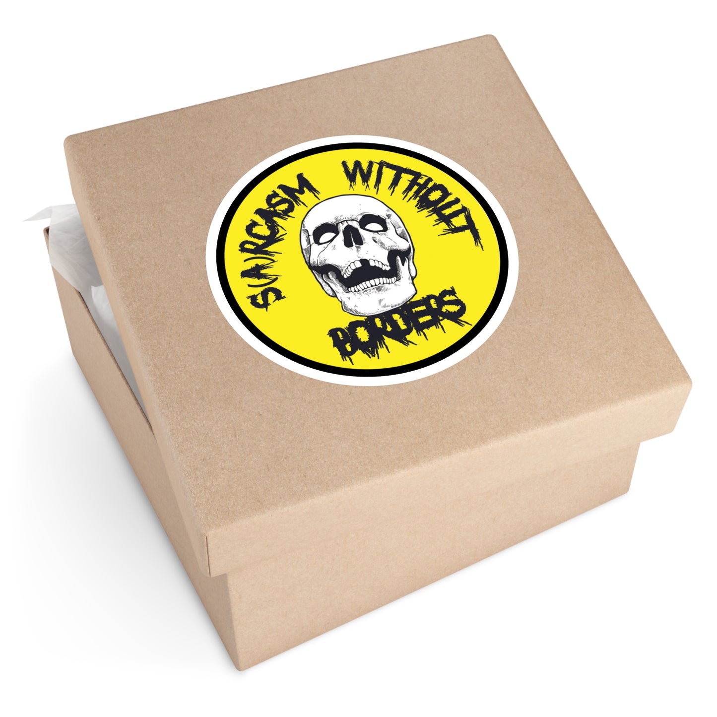 SARCASM WITHOUT BORDERS Round Stickers