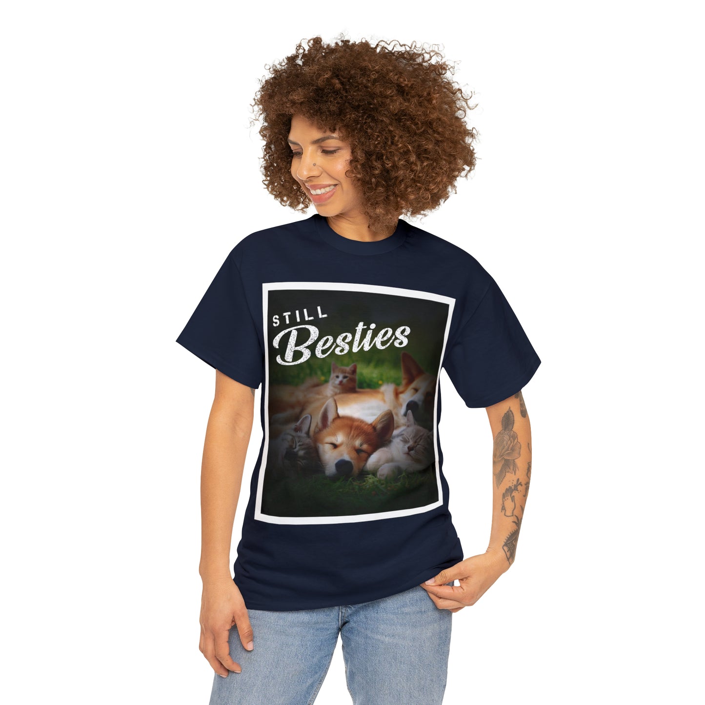 "Still Besties" - Autism Love Language - Dogs & Cats T-Shirt