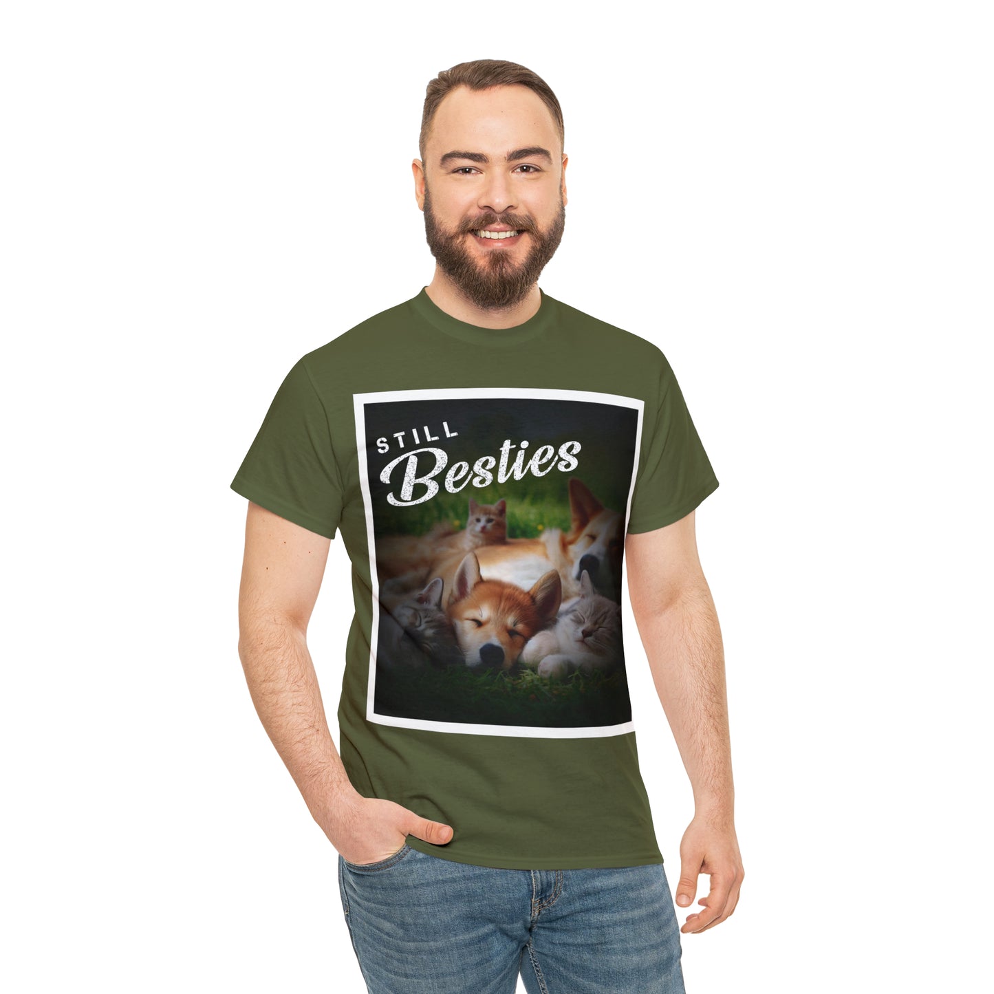 "Still Besties" - Autism Love Language - Dogs & Cats T-Shirt