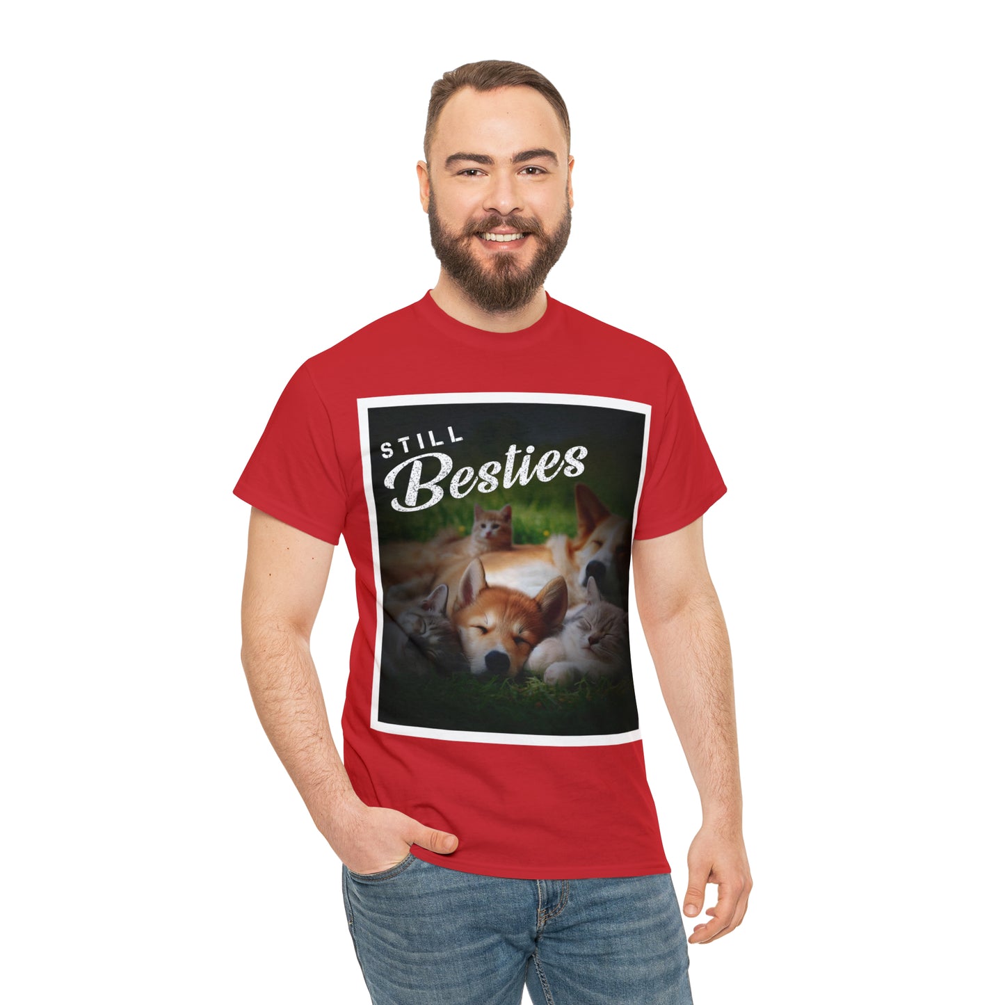"Still Besties" - Autism Love Language - Dogs & Cats T-Shirt