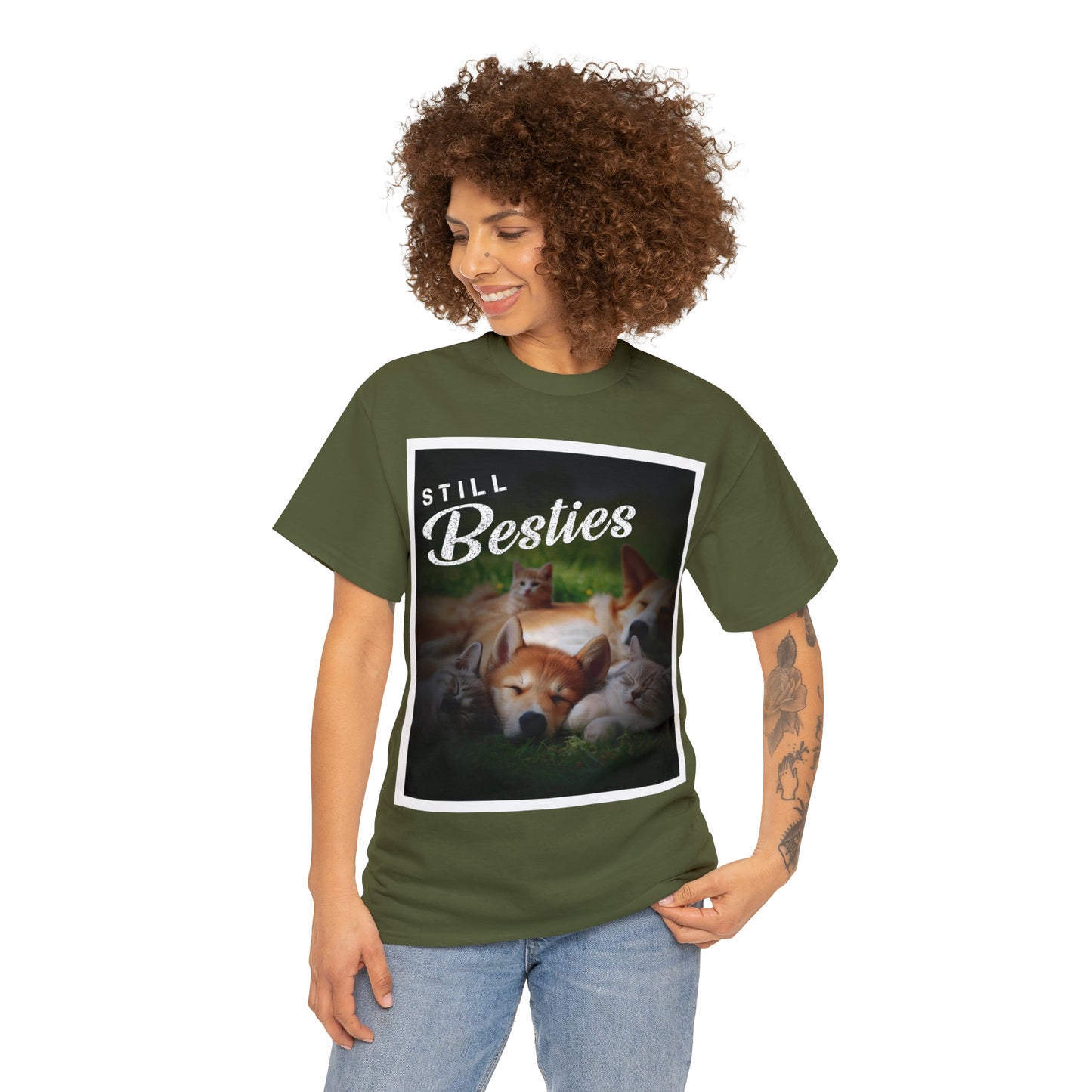 "Still Besties" - Autism Love Language - Dogs & Cats T-Shirt