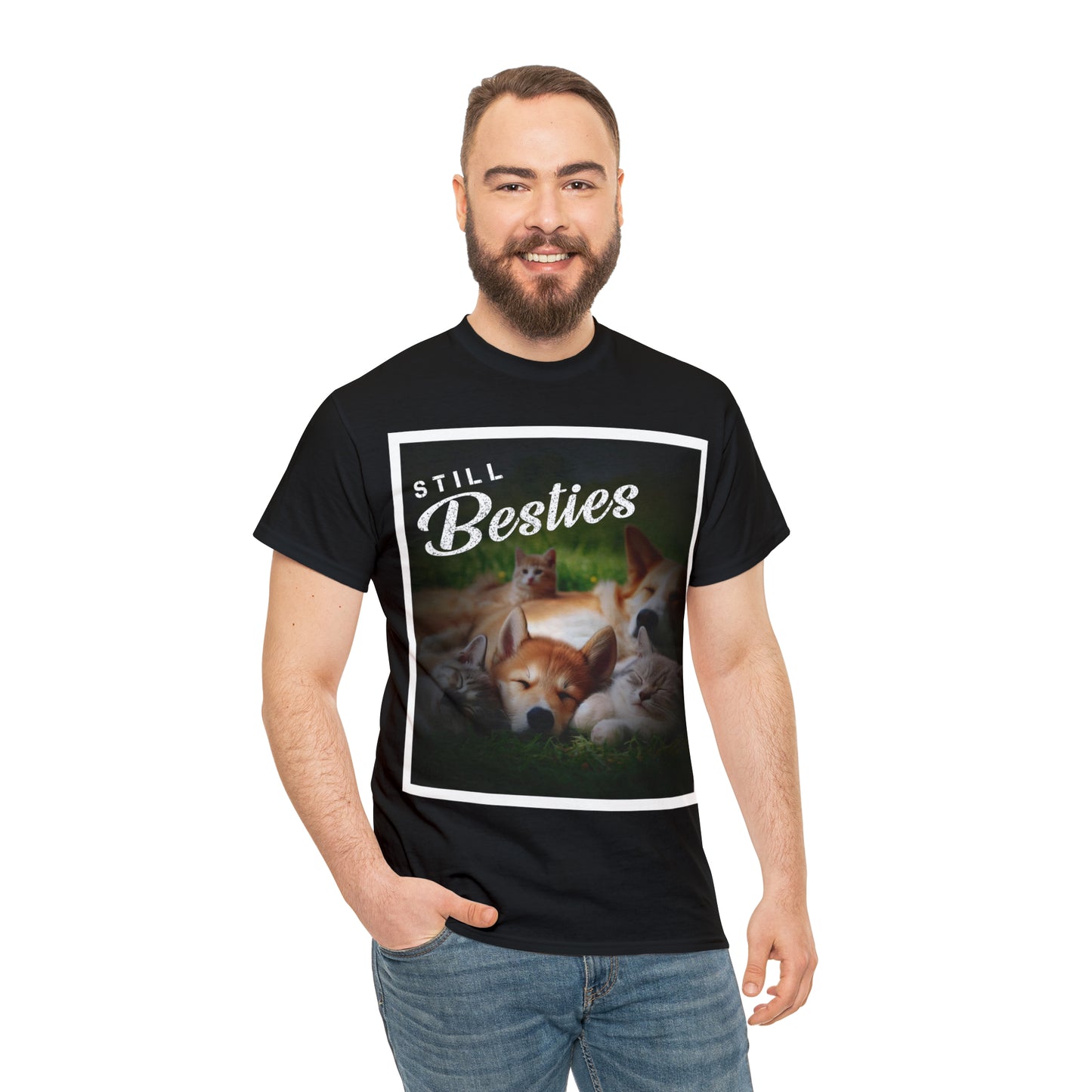 "Still Besties" - Autism Love Language - Dogs & Cats T-Shirt