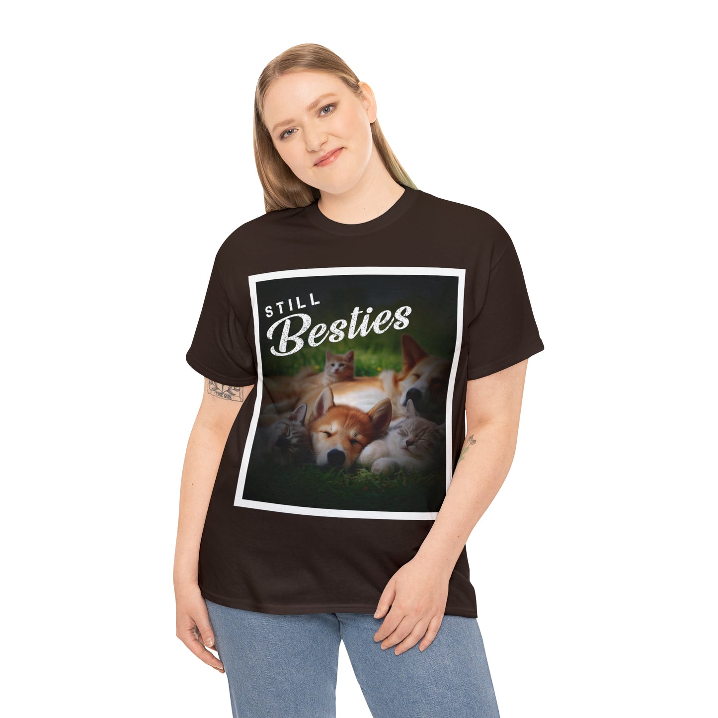"Still Besties" - Autism Love Language - Dogs & Cats T-Shirt