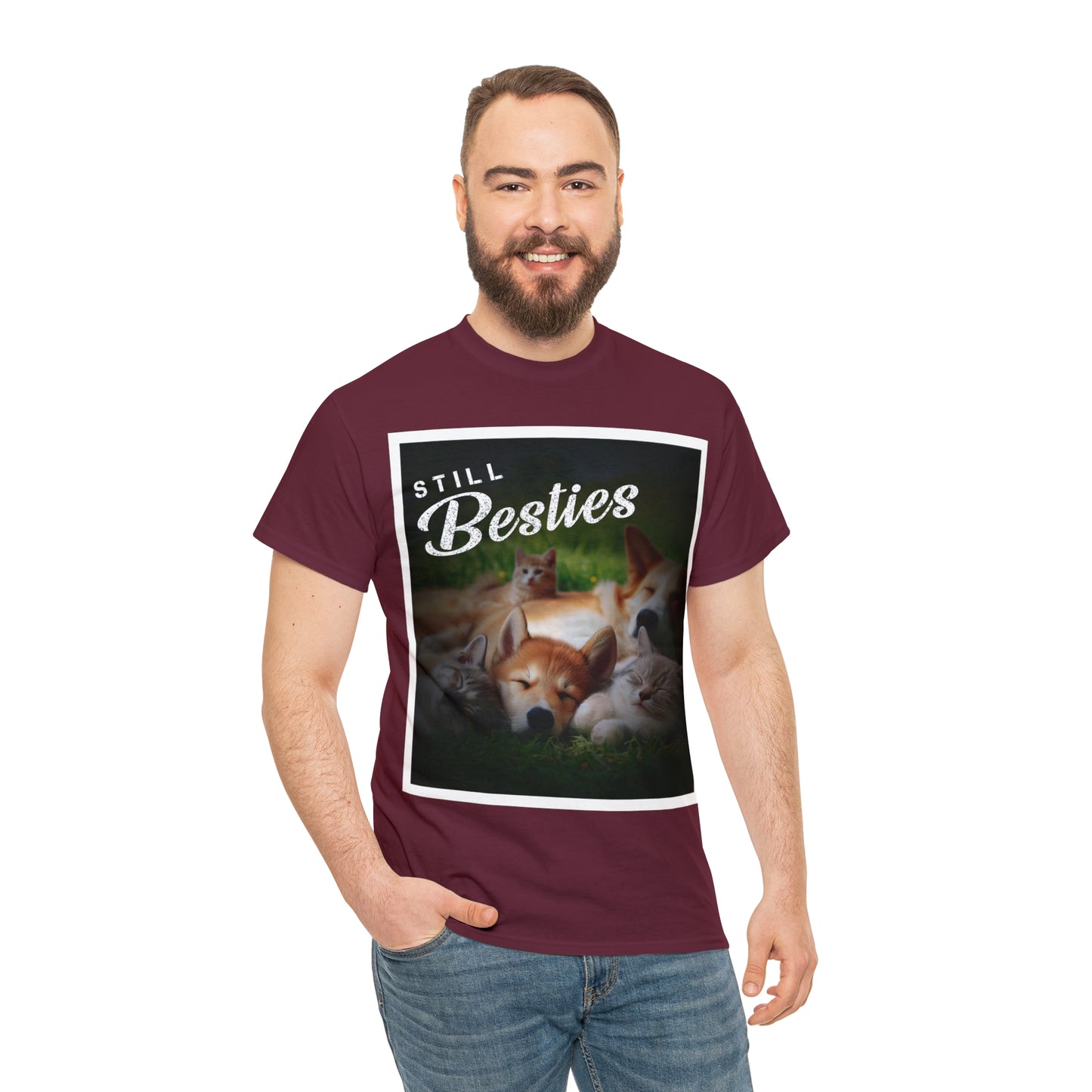 "Still Besties" - Autism Love Language - Dogs & Cats T-Shirt