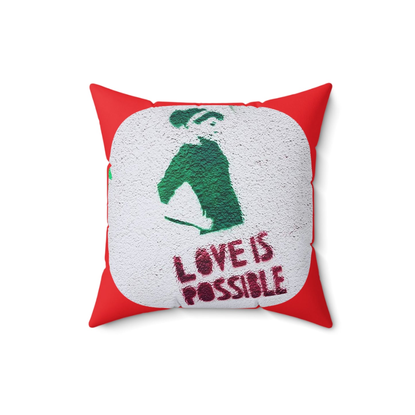Love is Possible (Original Paris Street Art) Pillow