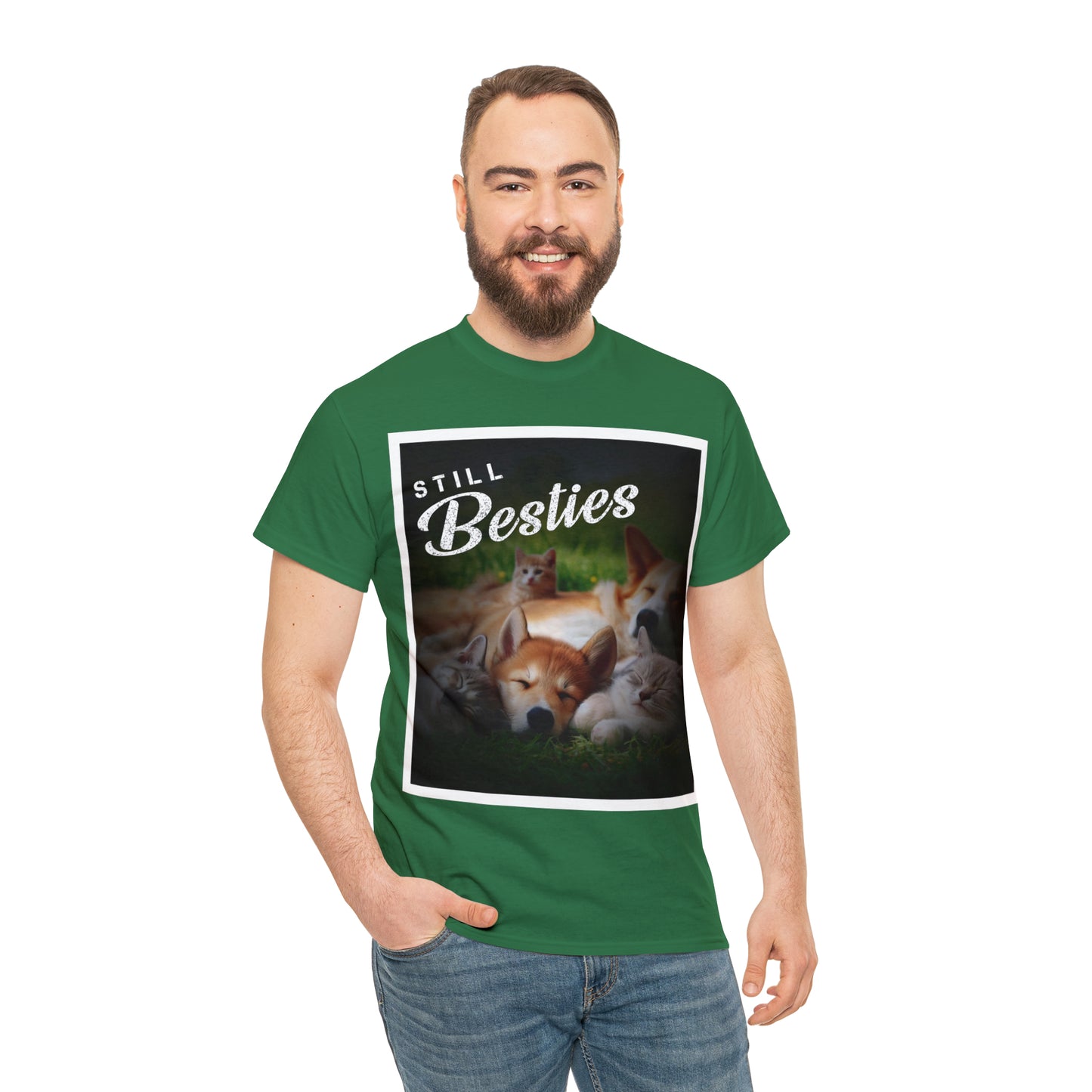 "Still Besties" - Autism Love Language - Dogs & Cats T-Shirt