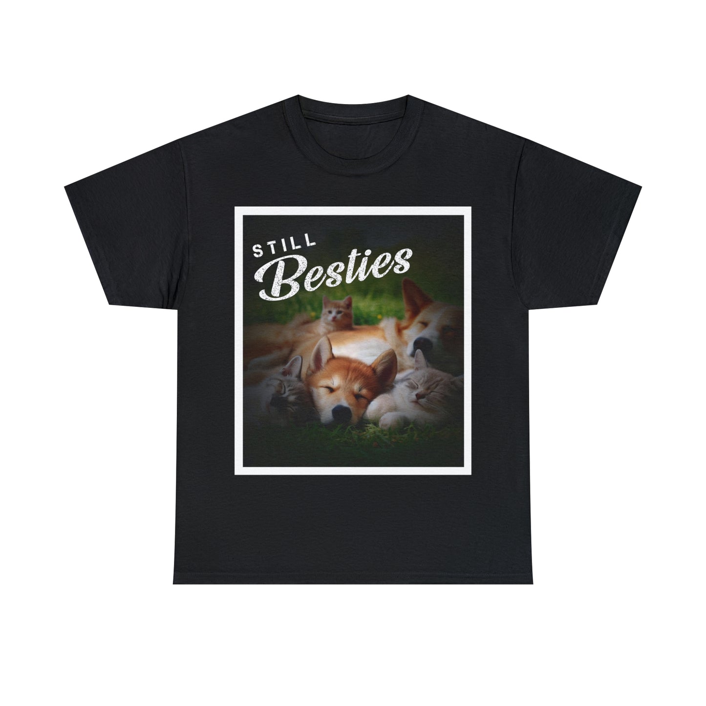 "Still Besties" - Autism Love Language - Dogs & Cats T-Shirt