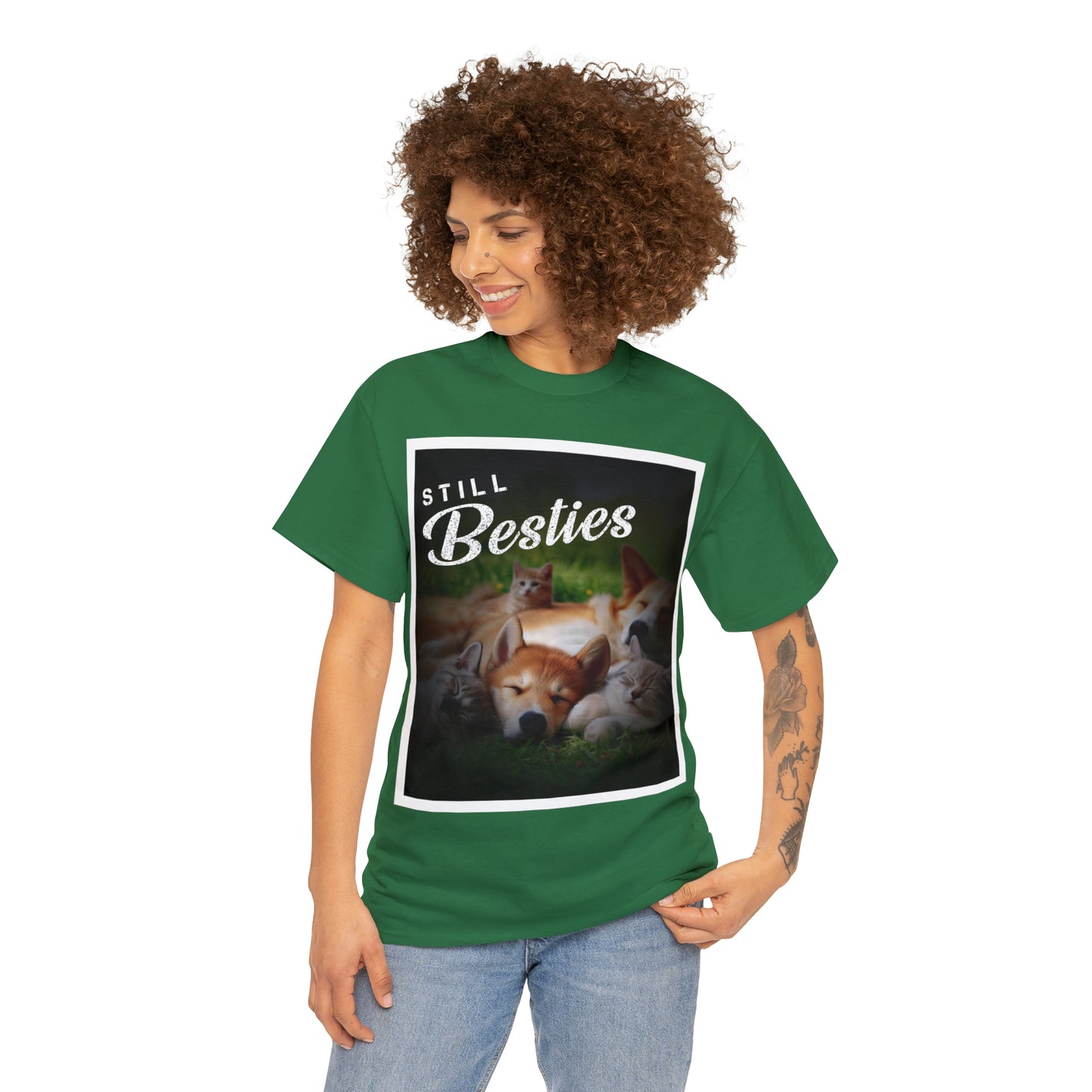 "Still Besties" - Autism Love Language - Dogs & Cats T-Shirt