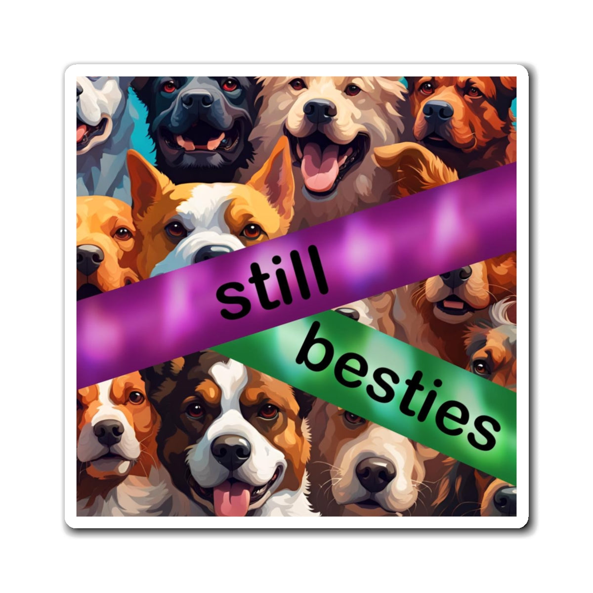 "STILL BESTIES" - Autism Love Language - Dogs - Magnet