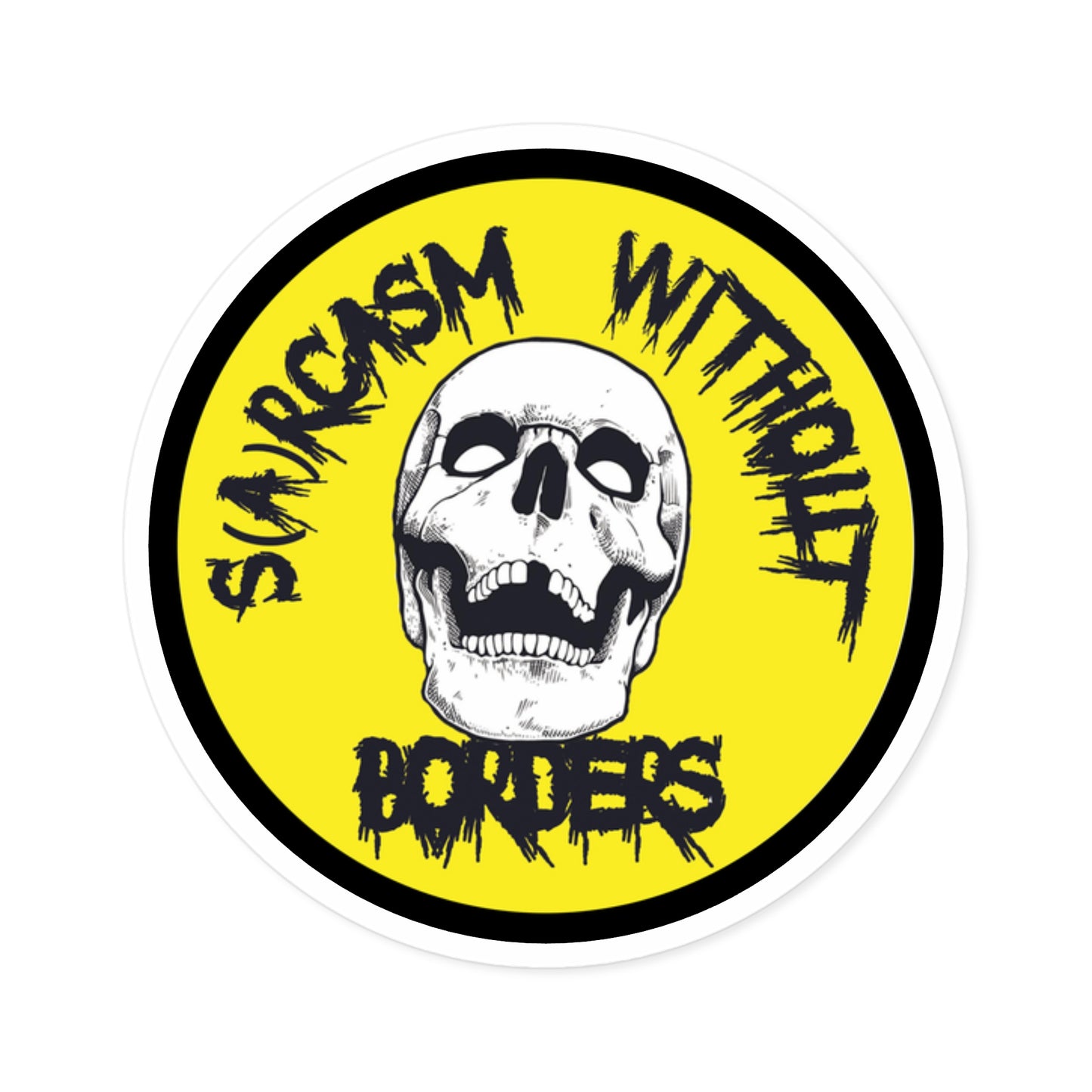 SARCASM WITHOUT BORDERS Round Stickers