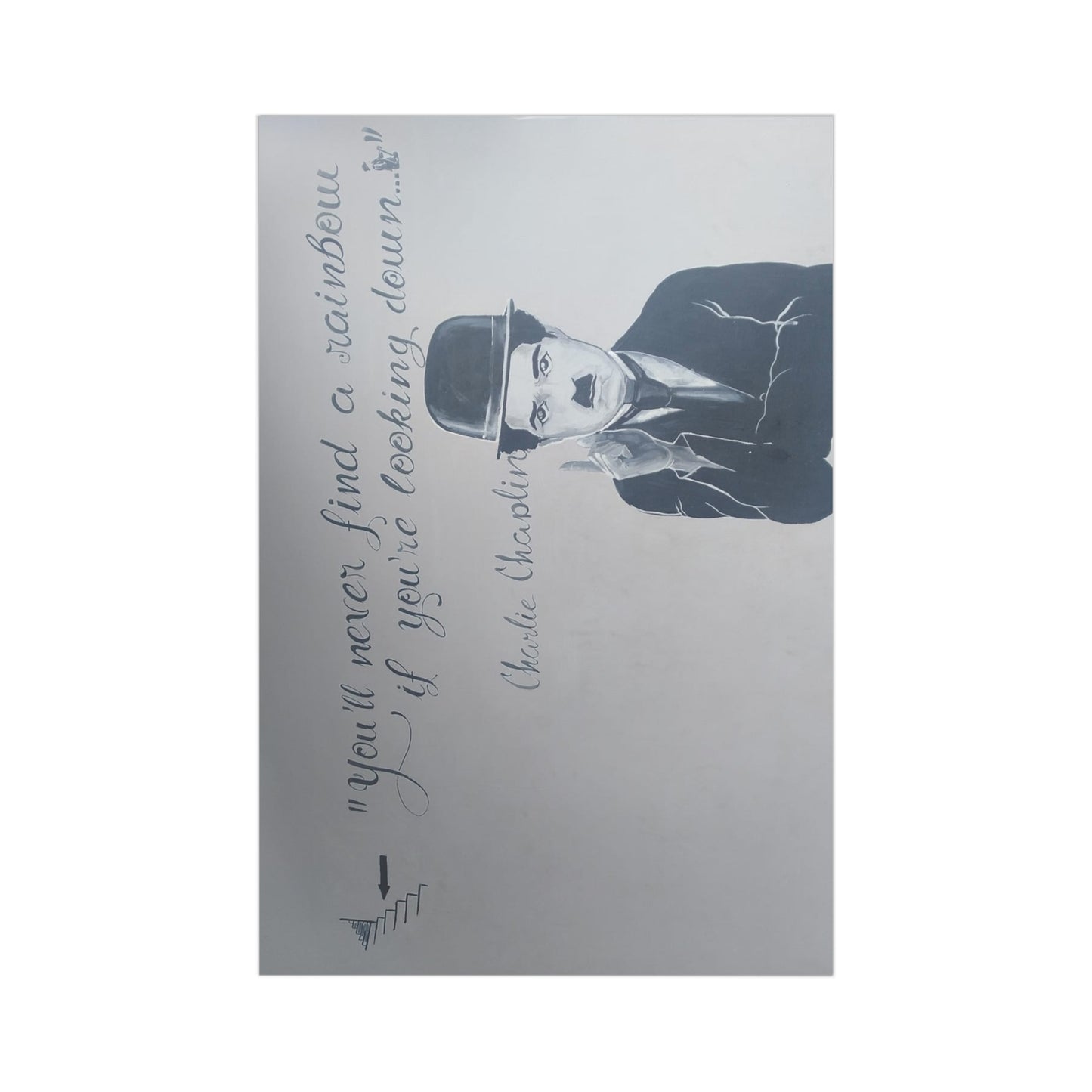 Welcome to My Reality Postcard Series: This photo was taken in Sarande, Albania. Charlie Chaplin is Correct.