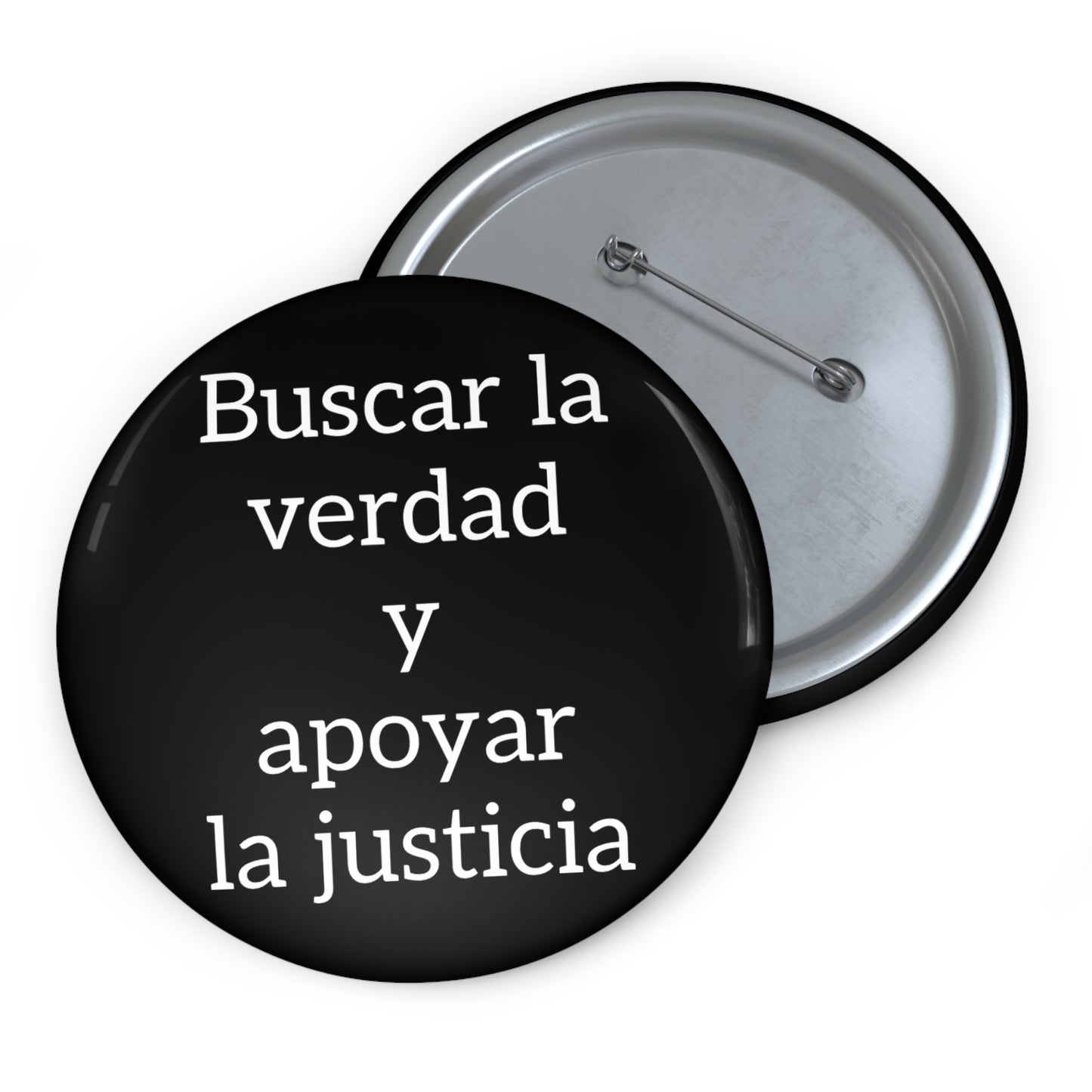 Buscar la verdad y apoyar la justicia botón