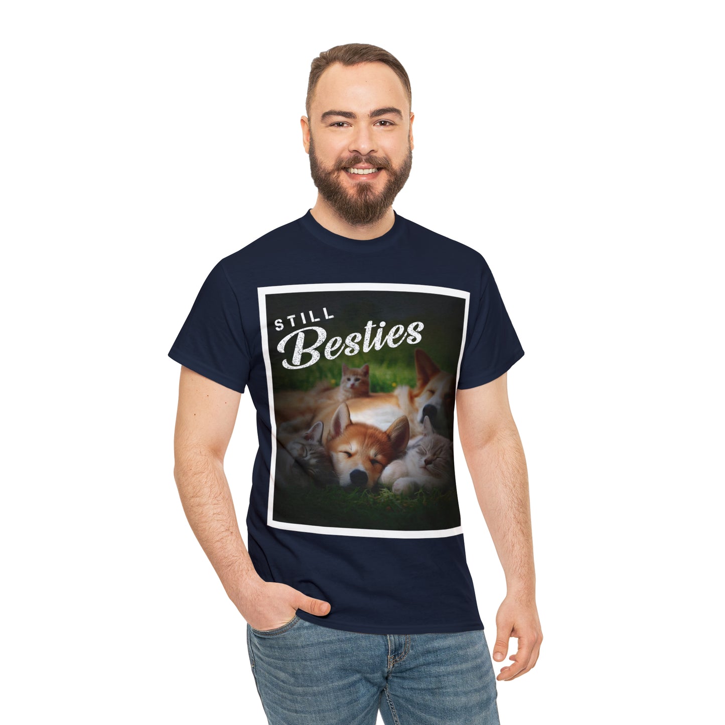 "Still Besties" - Autism Love Language - Dogs & Cats T-Shirt
