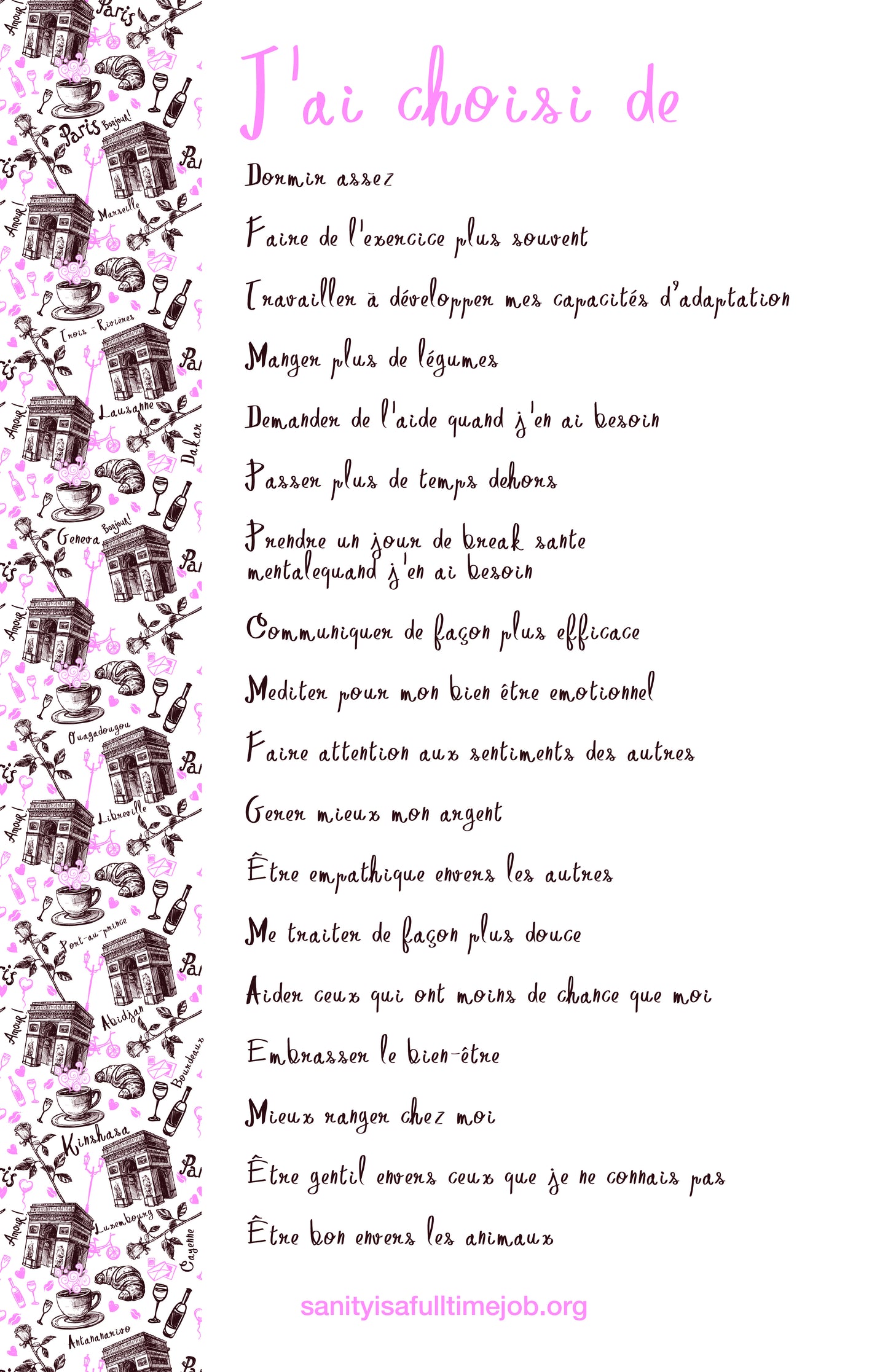 "Je choisis de" Poster