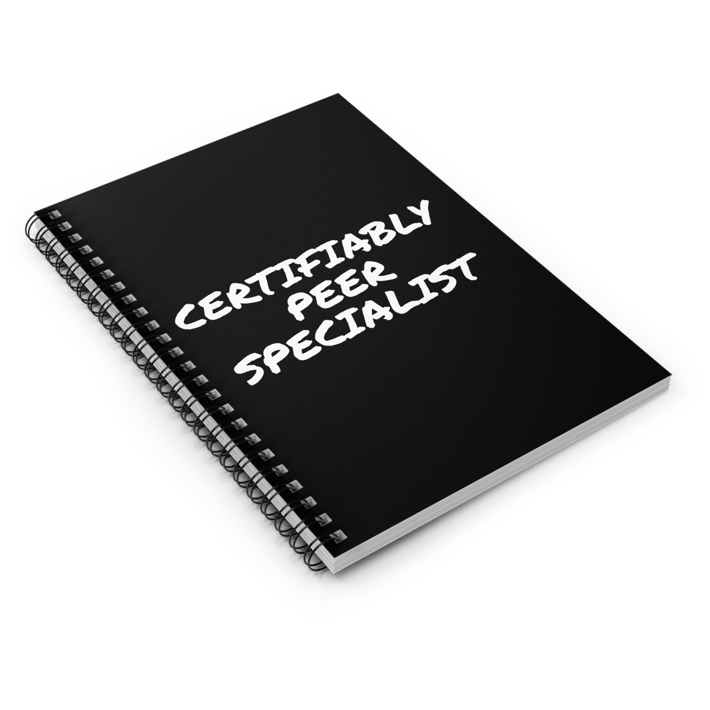 Certifiably Peer Specialist - notebook (black)