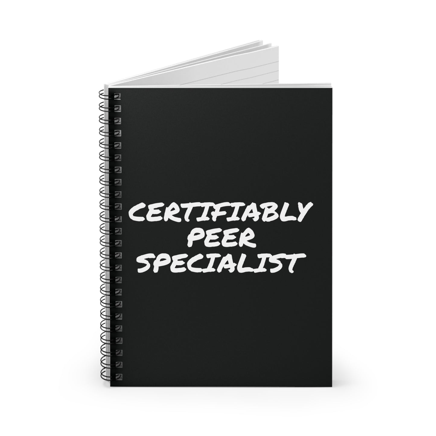 Certifiably Peer Specialist - notebook (black)