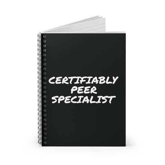 Certifiably Peer Specialist - notebook (black)