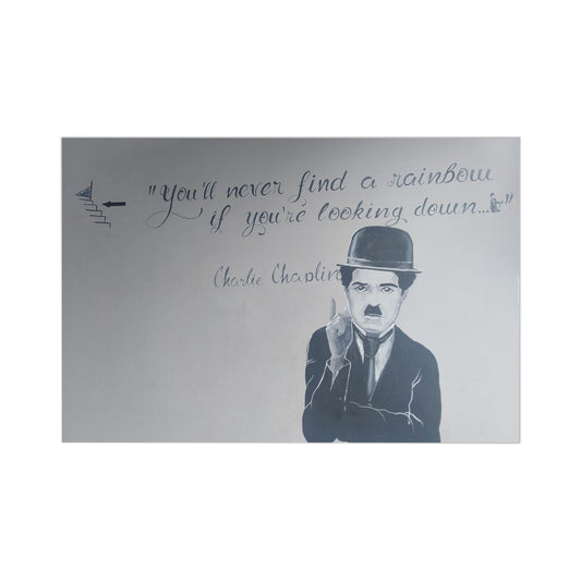 Welcome to My Reality Postcard Series: This photo was taken in Sarande, Albania. Charlie Chaplin is Correct.