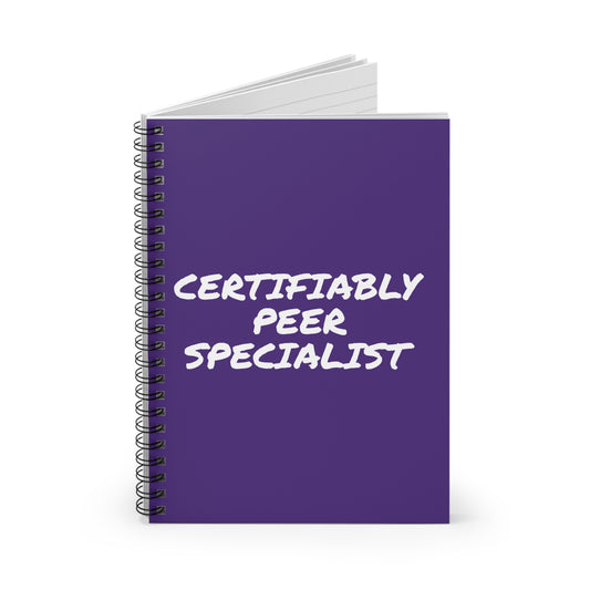 Certifiably Peer Specialist - notebook (purple)