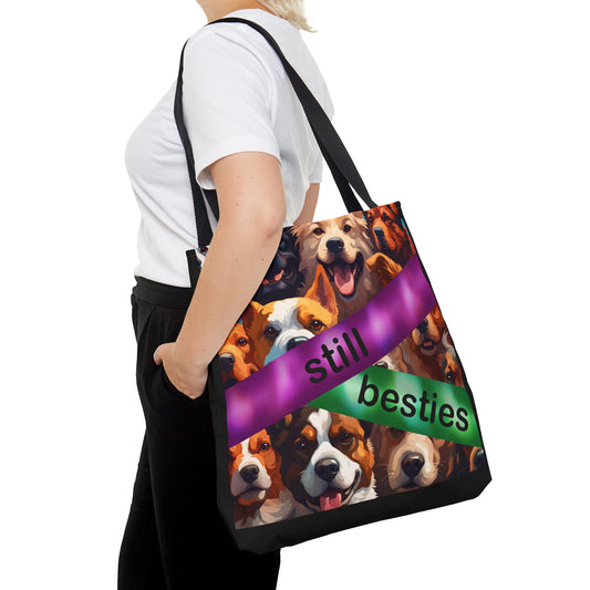 "STILL BESTIES" - Autism Love Language -  Dogs & Cats & More Dogs Double Sided Tote Bag