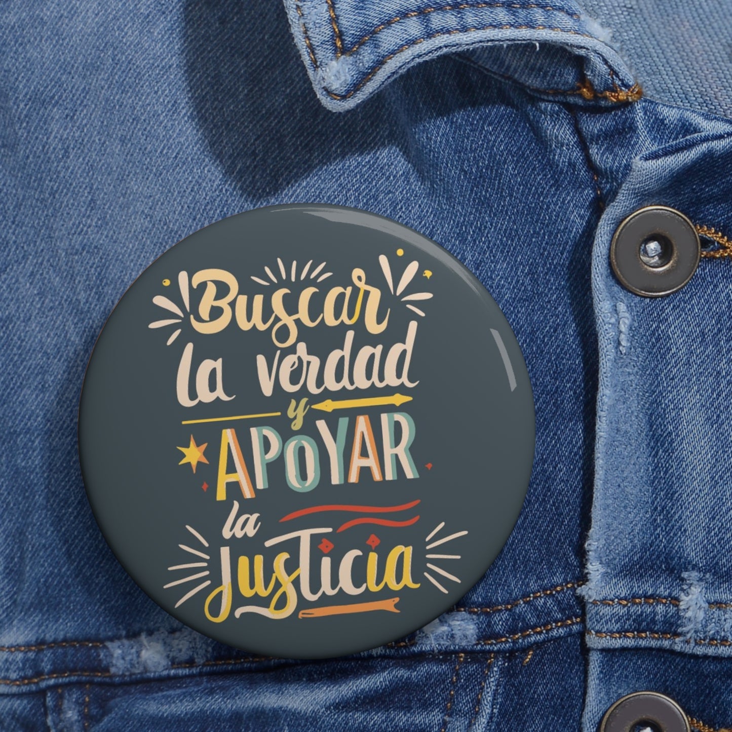 Buscar la verdad y apoyar la justicia boton