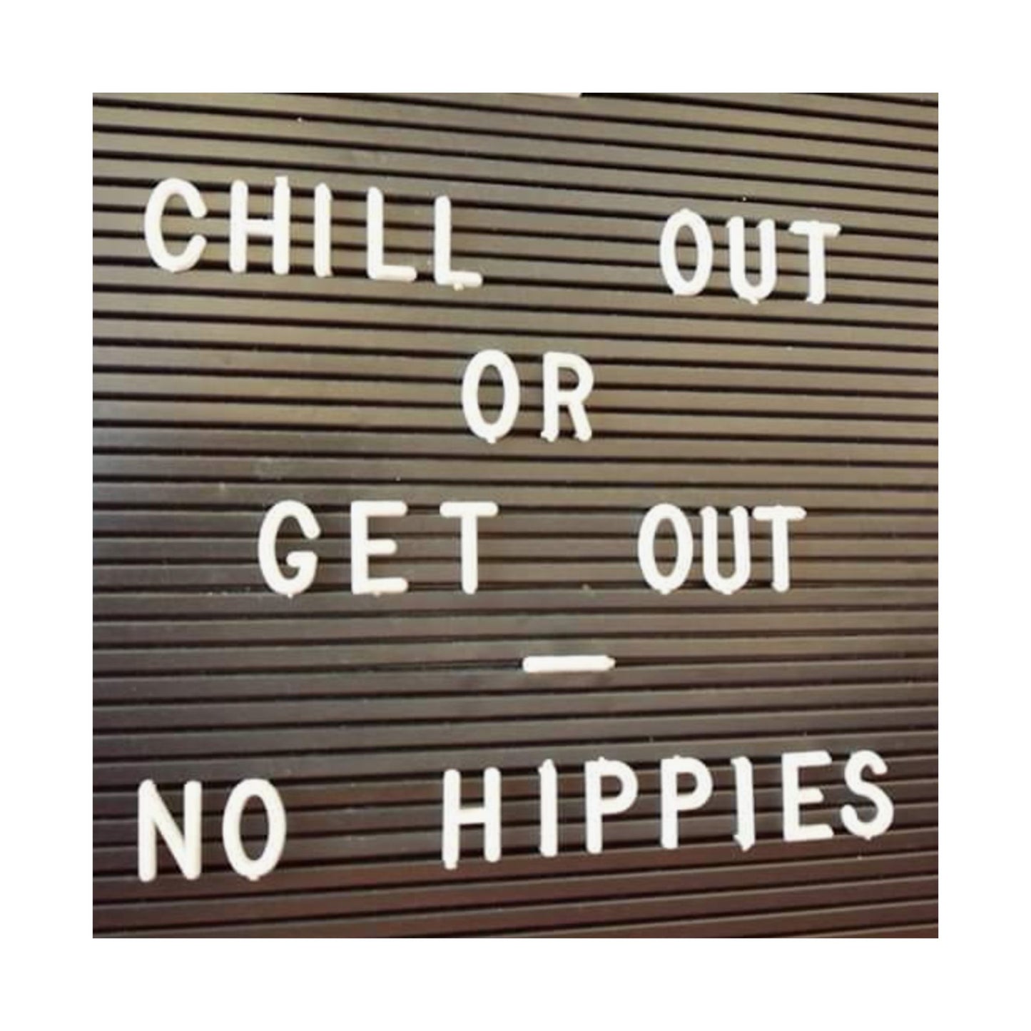 Chill Out or Get Out - No Hippies - Poster