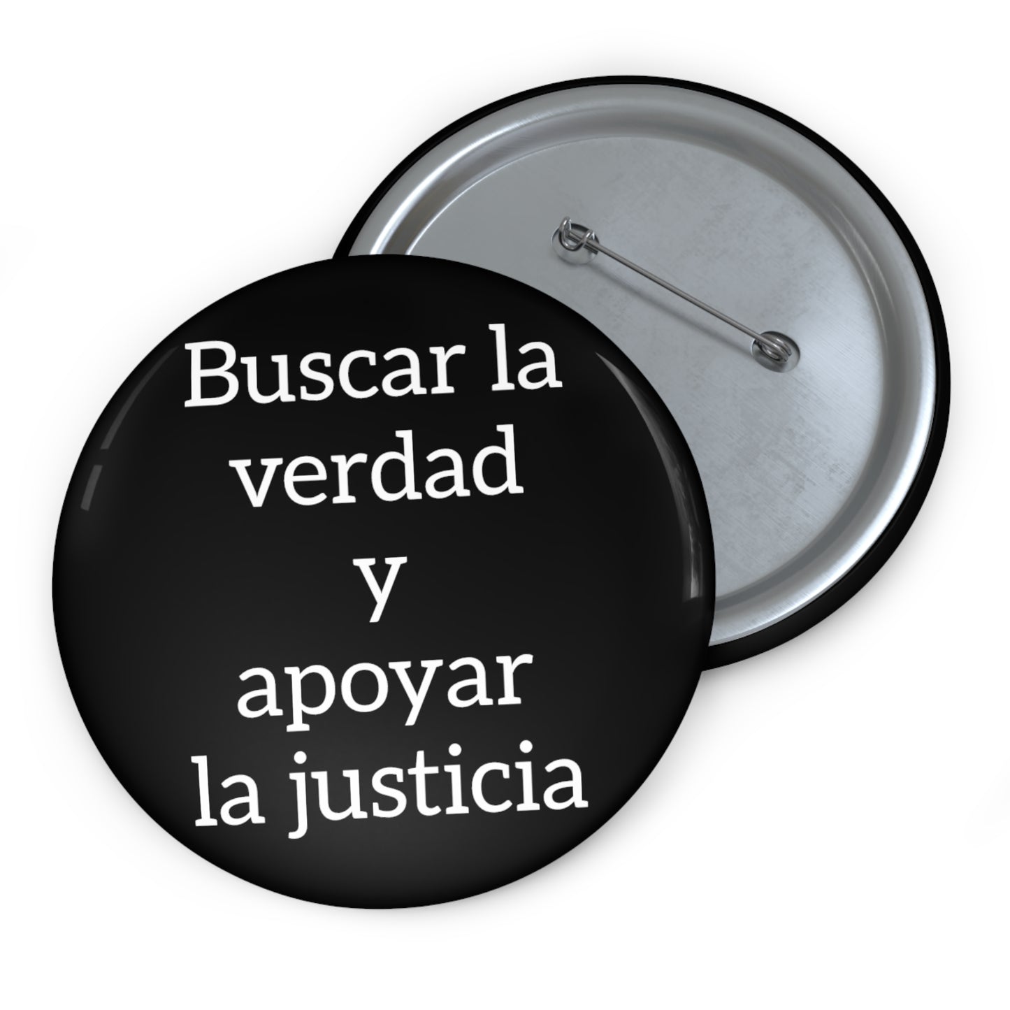 Buscar la verdad y apoyar la justicia botón