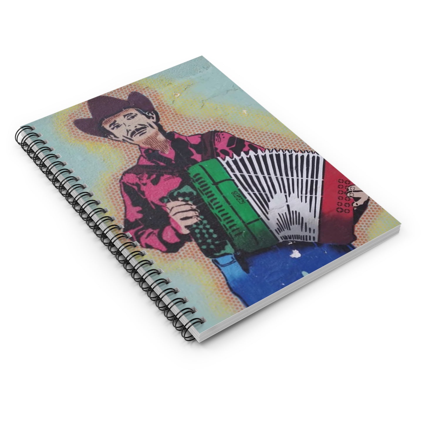 Accordion Player Ciudad Juarez street art notebook