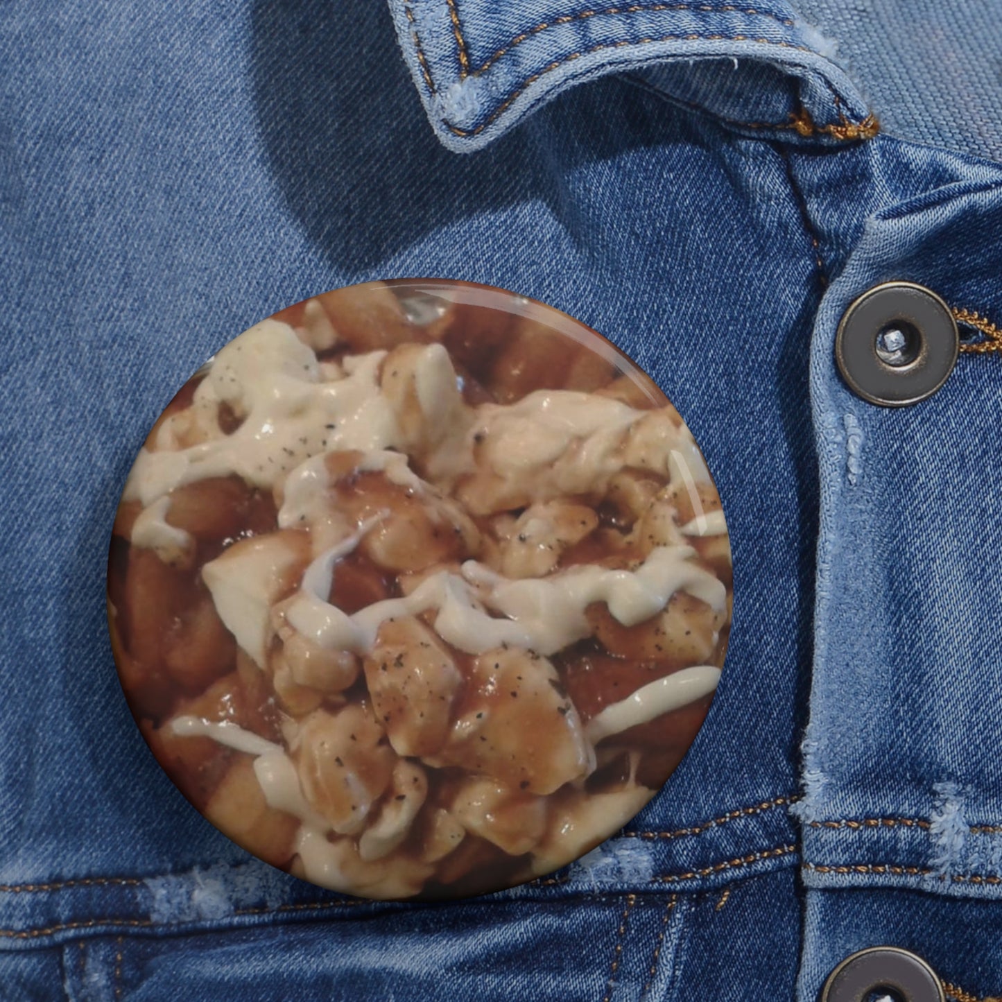 'Poutine in Quebec City' Button