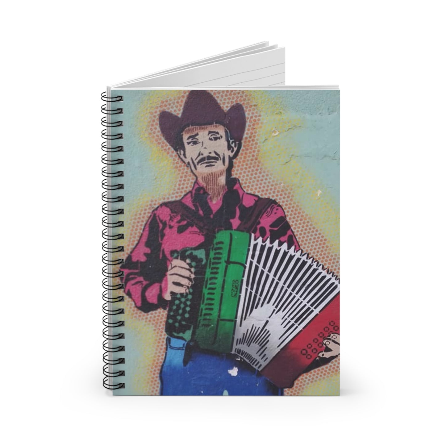 Accordion Player Ciudad Juarez street art notebook