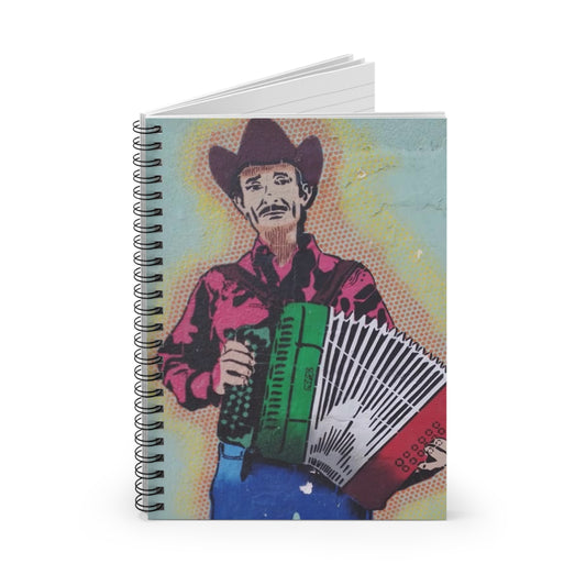 Accordion Player Ciudad Juarez street art notebook