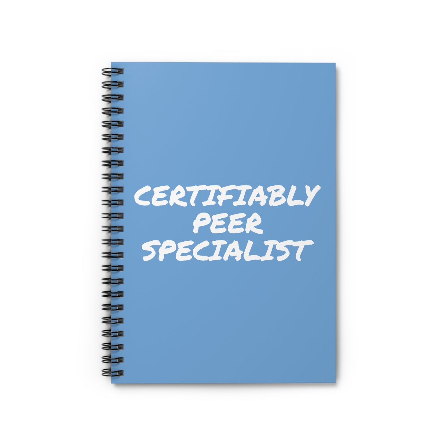 Certifiably Peer Specialist - notebook (light blue)