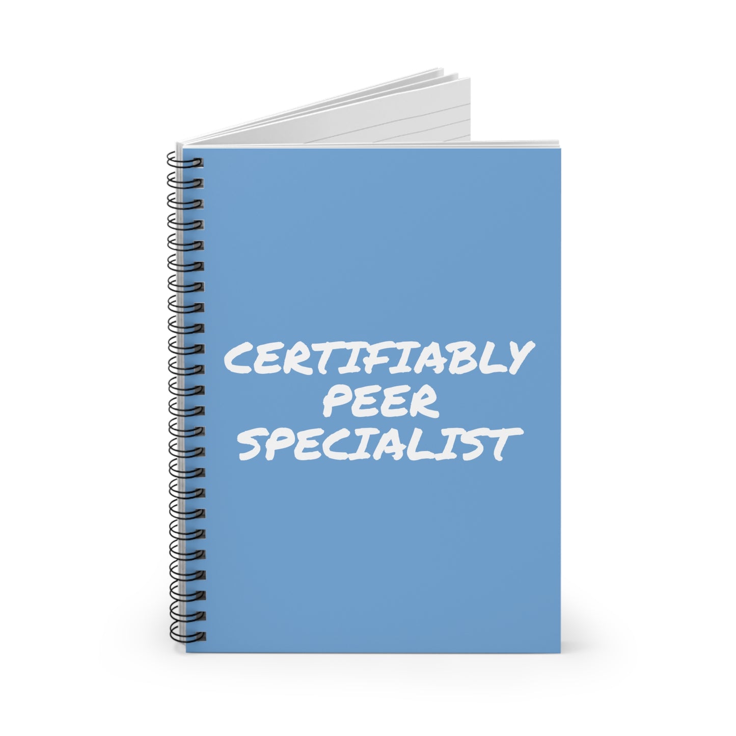 Certifiably Peer Specialist - notebook (light blue)