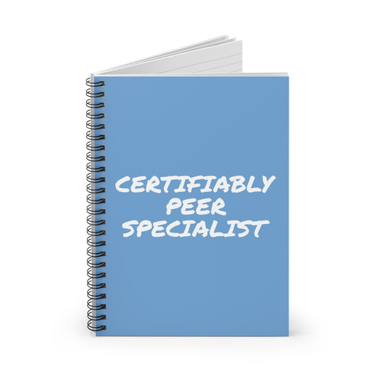 Certifiably Peer Specialist - notebook (light blue)