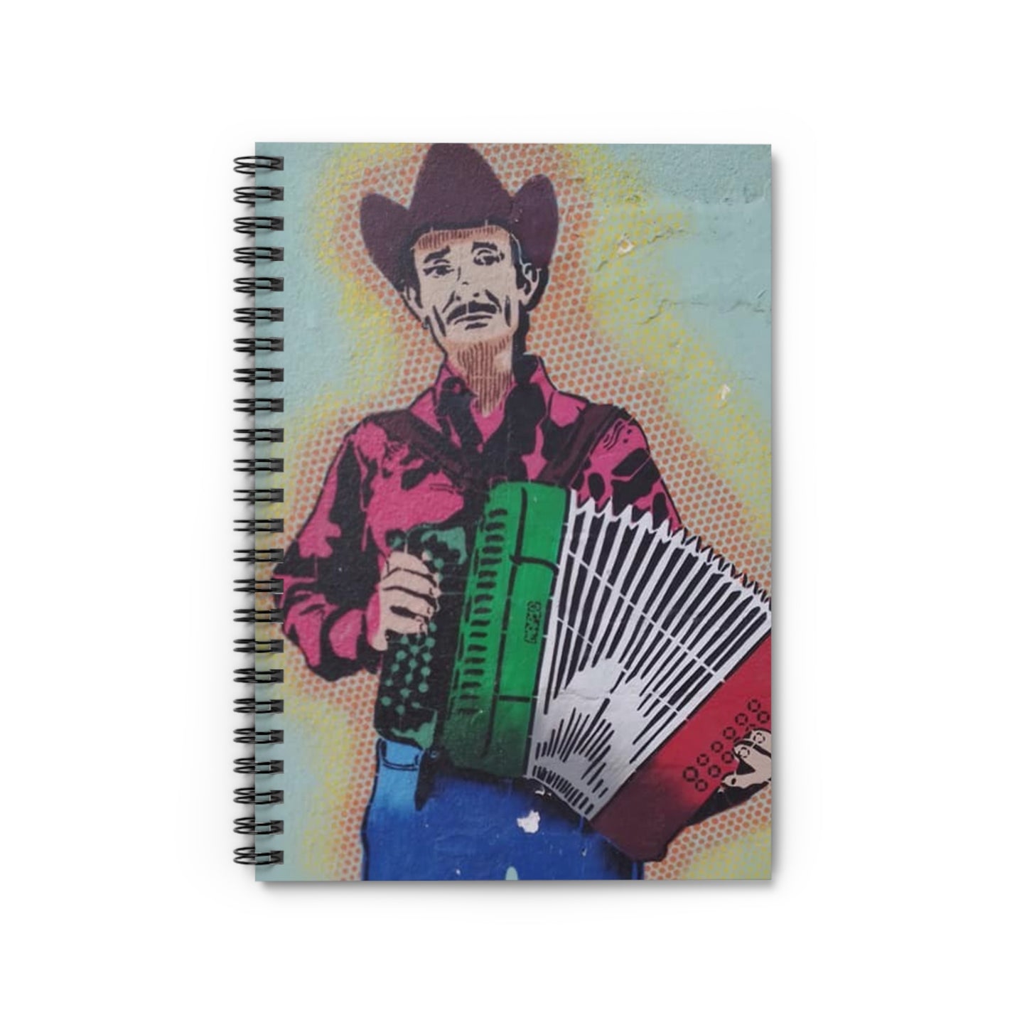 Accordion Player Ciudad Juarez street art notebook