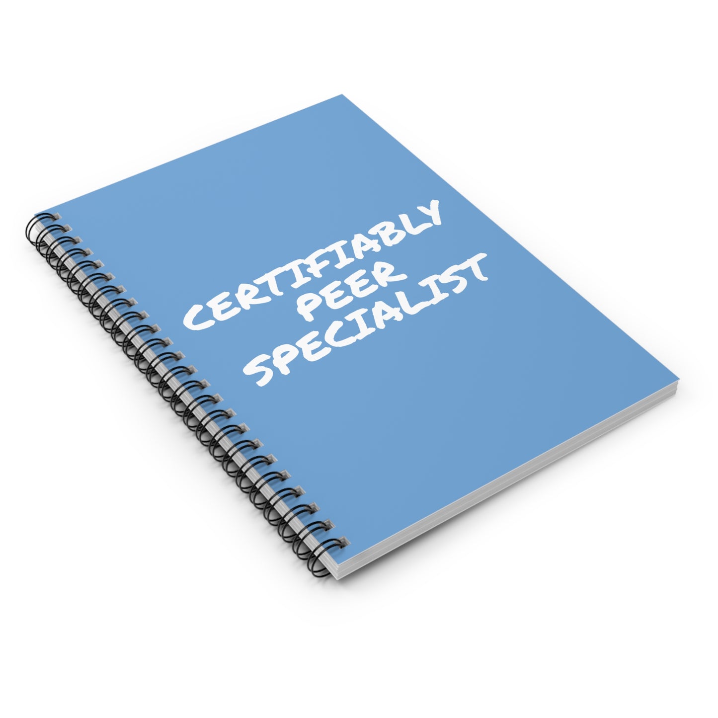 Certifiably Peer Specialist - notebook (light blue)