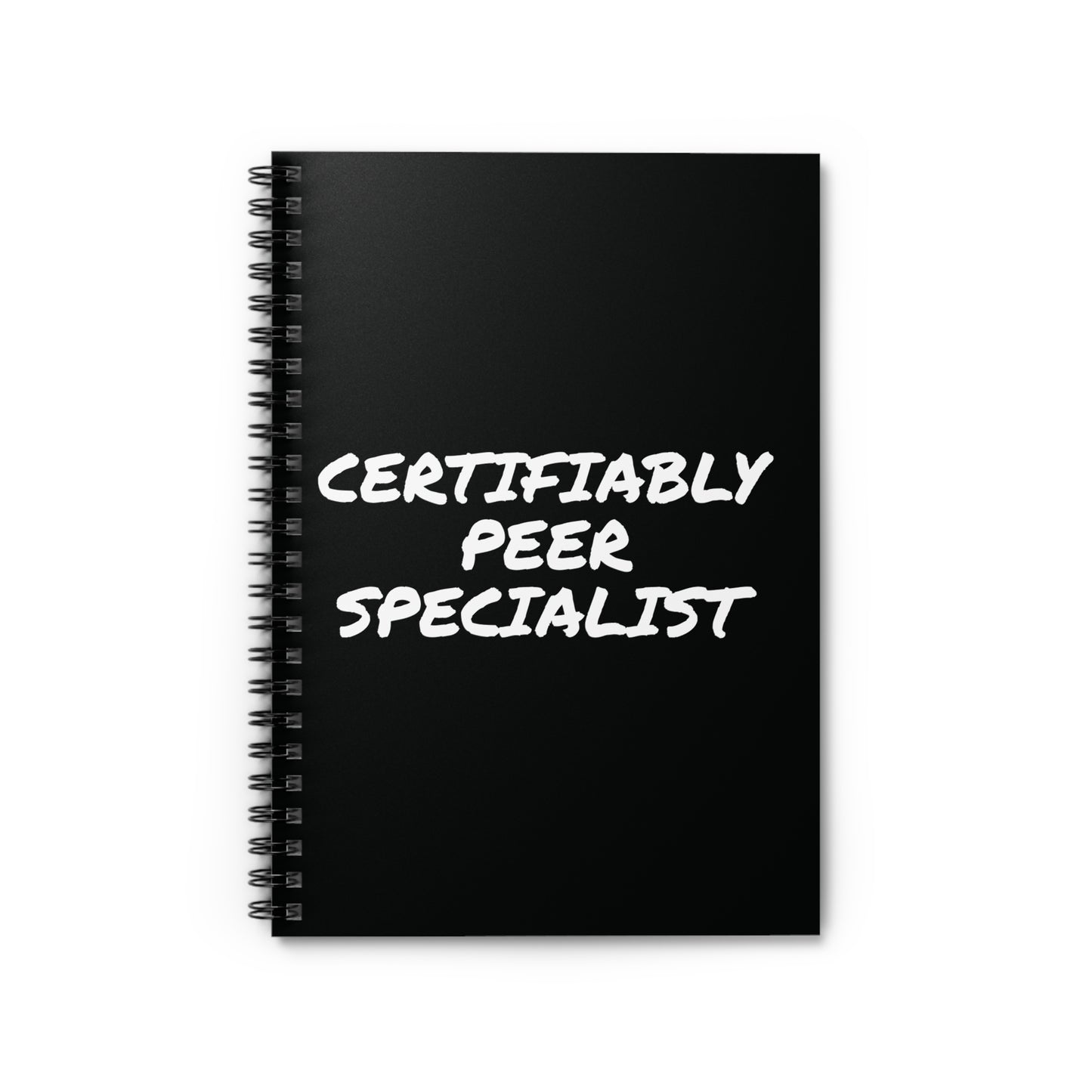 Certifiably Peer Specialist - notebook (black)