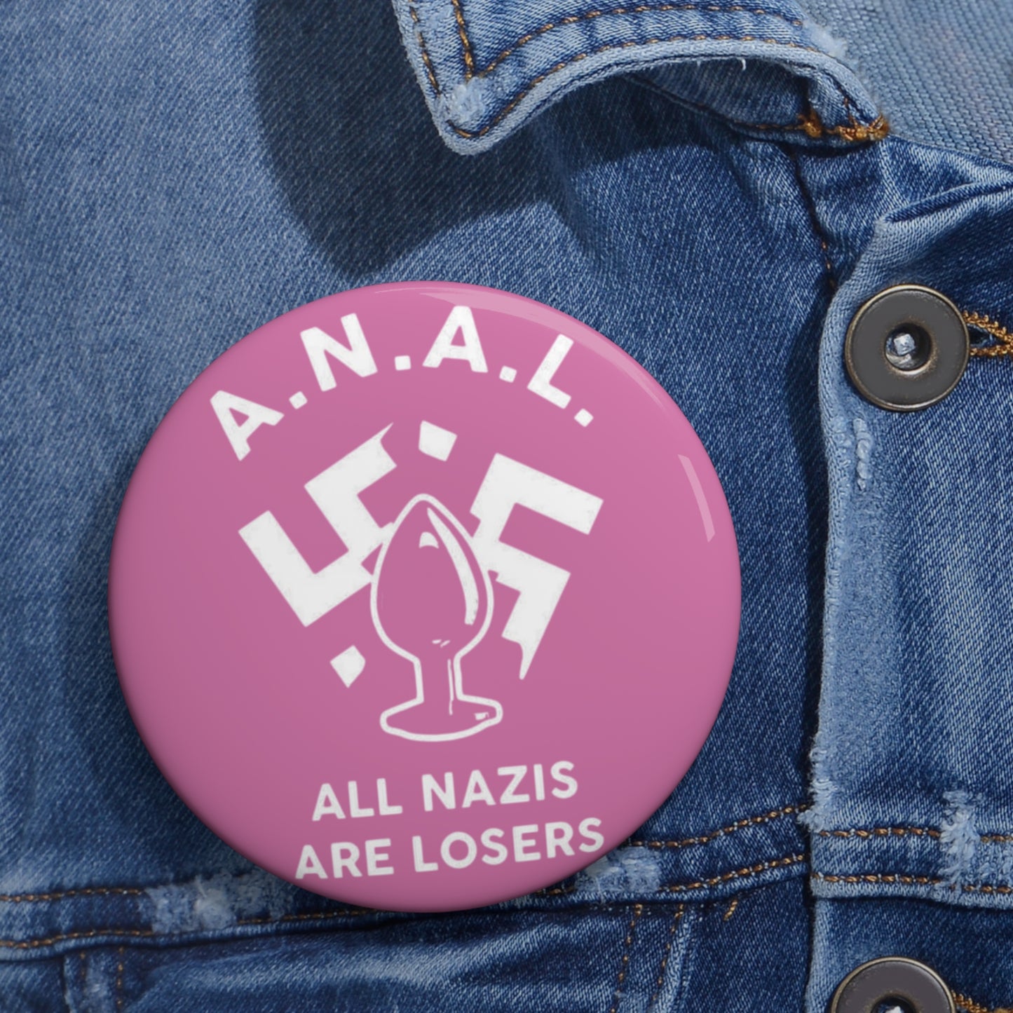 All Nazis Are Losers - light pink