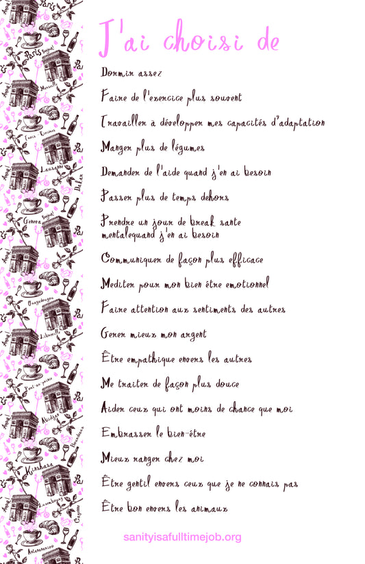 "Je choisis de"  Poster